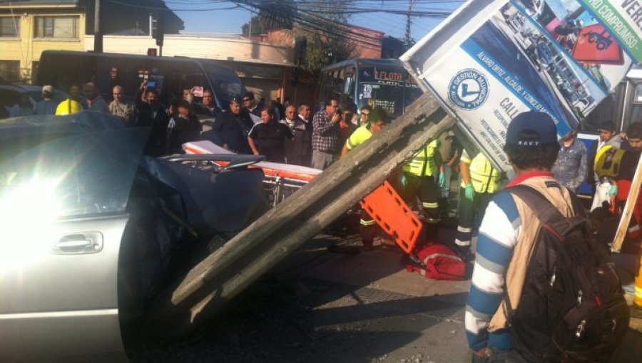 Accidente de tránsito en Concepción deja a dos personas lesionadas
