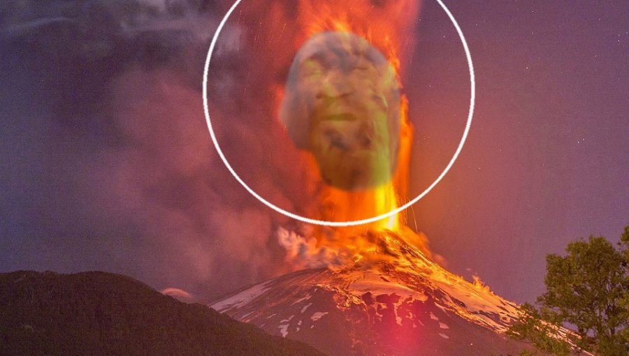 Salfate asegura ver un rostro en la erupción del volcán Villarrica