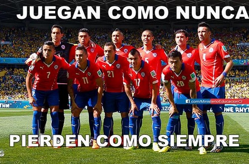 Ríete con los memes más graciosos de la derrota de Chile ante Brasil