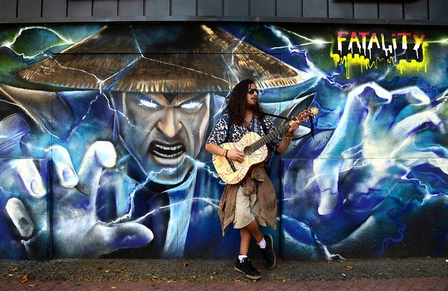 Santiago: la pared de los artistas callejeros