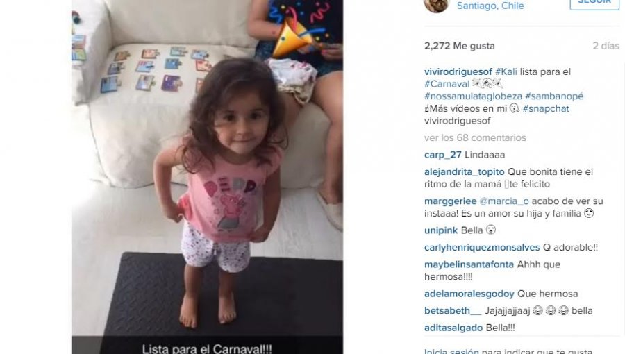 Hija de Vivi Rodrígues hace gala de su sangre brasileña
