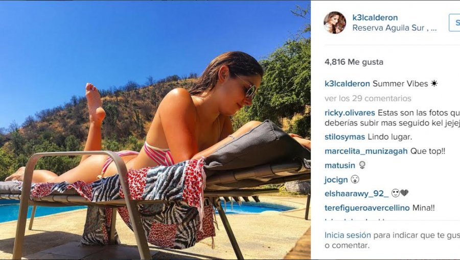 Kel Calderón enciende Instagram con foto en bikini