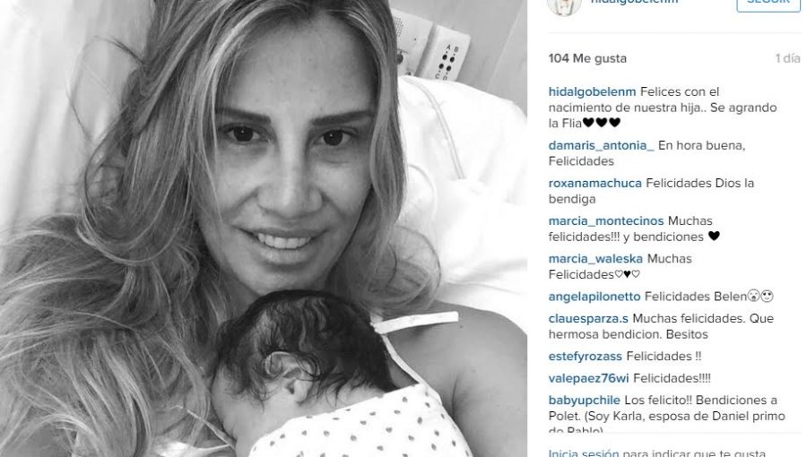 Belén Hidalgo se convierte en madre por segunda vez