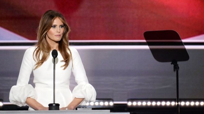 Trump reconoce que hubo palabras de Michelle Obama en el discurso de su esposa