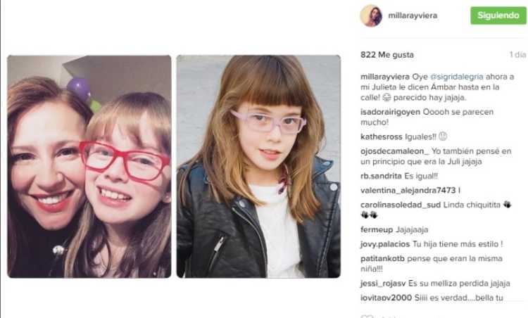 Millaray Viera compara en Instagram a su hija con Ambar