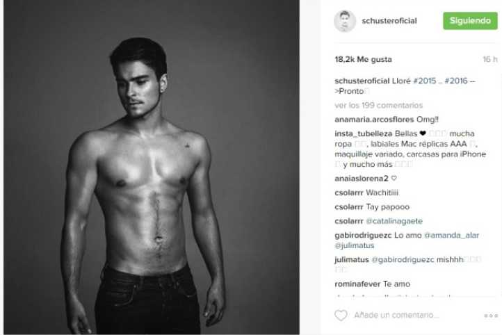 Augusto Schuster subió la temperatura de Instagram con sexy fotografía