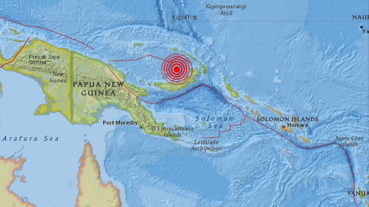 Terremoto magnitud 6,9 sacude Papúa Nueva Guinea