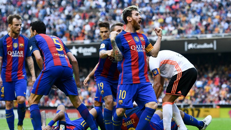 Fútbol Español: Barcelona ganó con un penal agónico de Messi