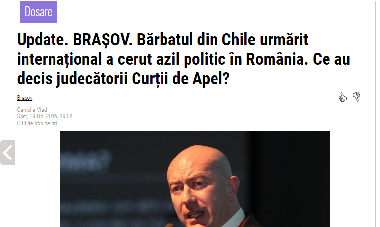 Rafael Garay pide asilo político en Rumania: Dice que no tendría juicio justo en Chile