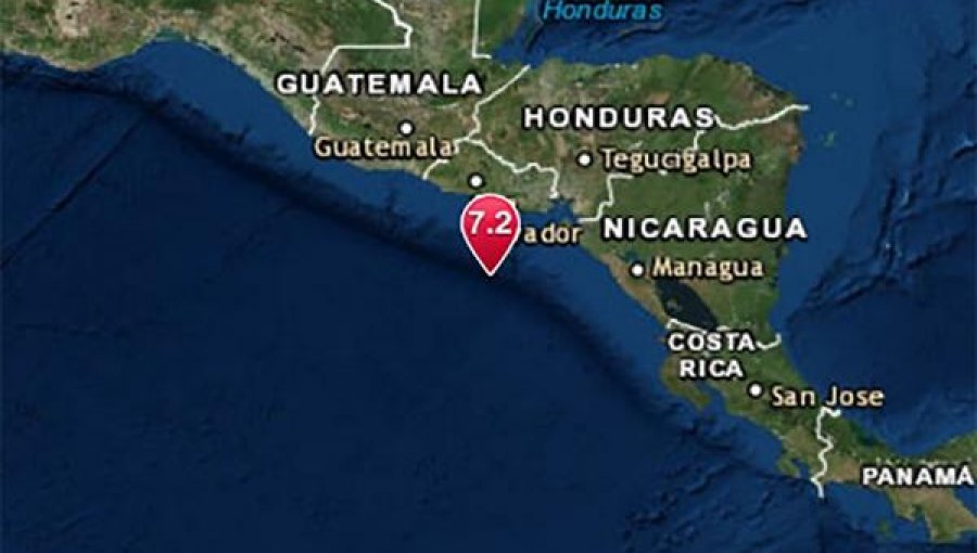 Terremoto 7,2 en El Salvador: Alertan de Tsunami para sus costas y Nicaragua
