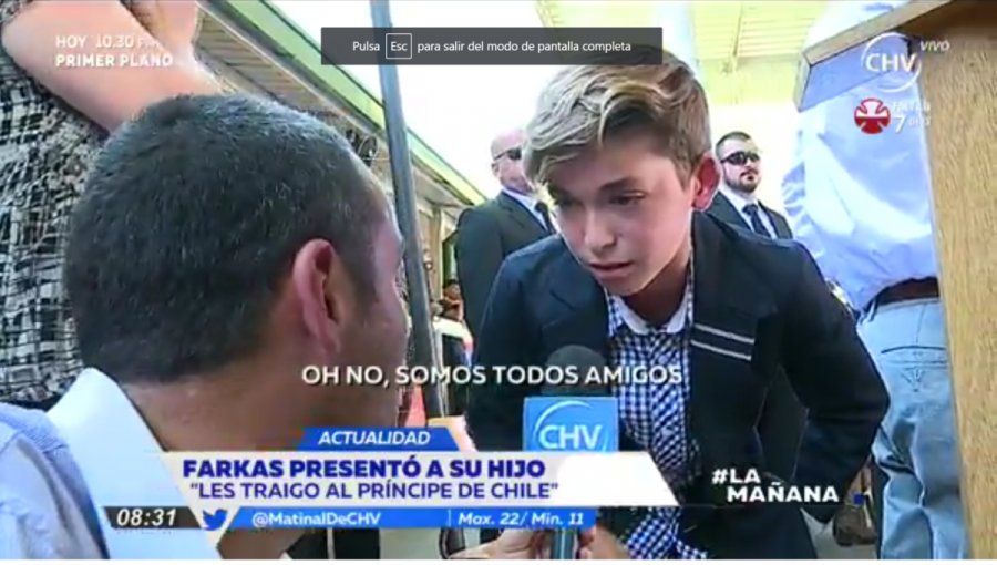 Él es el hijo de 11 años de Leonardo Farkas: Lo presentó como "El príncipe de Chile"