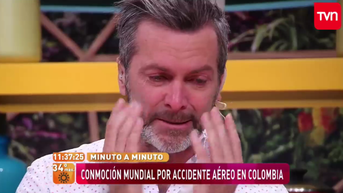 El quiebre en pantalla de Cristián Sánchez al comentar noticia del avión del Chapecoense