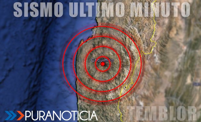 Fuerte sismo en la zona de Coquimbo con epicentro en Tongoy