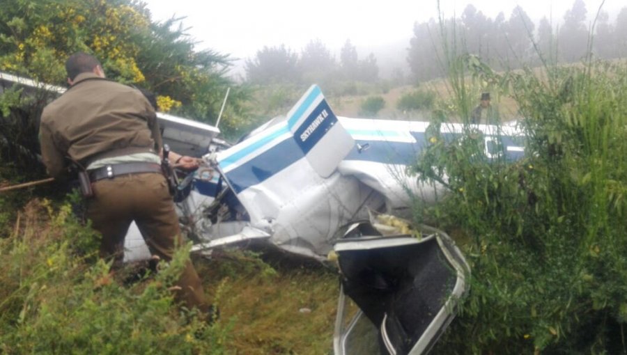 Avioneta capotó en la comuna de Tirúa dejando 4 personas fallecidas