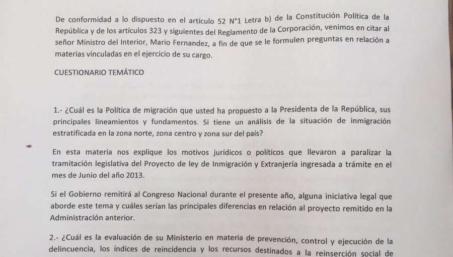 Mario Fernández se convertirá en el primer ministro interpelado del 2017