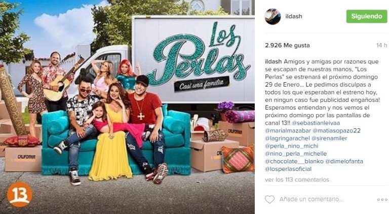 Al estilo Vasco Moulian Canal 13 suspende estreno de Los Perlas
