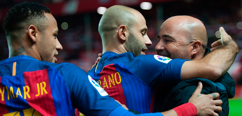 Jorge Sampaoli le hace un "guiño" al Barcelona