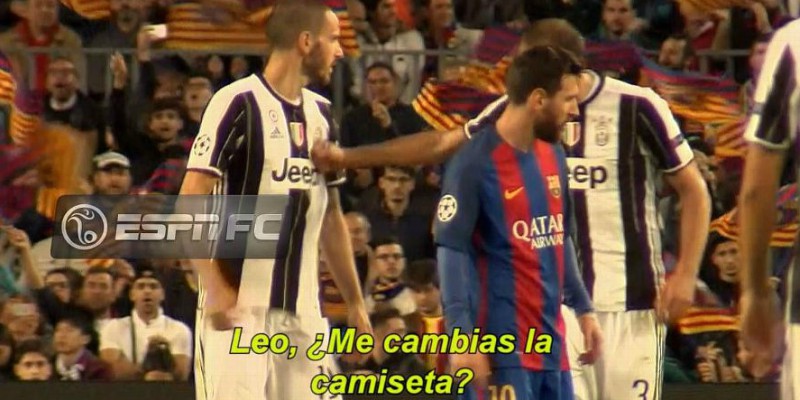 Bonucci le pidió la camiseta a Messi en pleno partido y Chiellini reaccionó de la peor forma