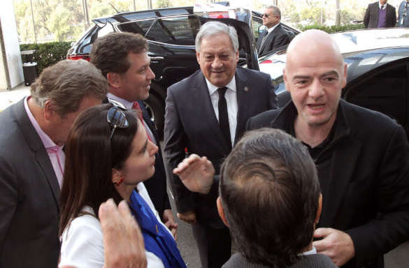 Presidente de la FIFA ya está en Chile para participar en Congreso de la Conmebol