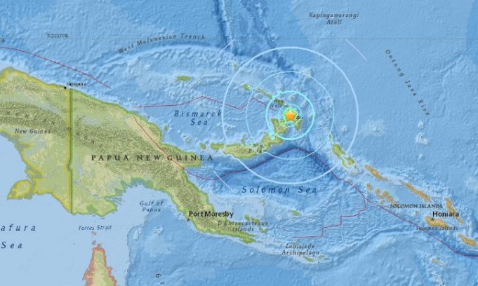 Terremoto sacude las costas de Papúa Nueva Guinea