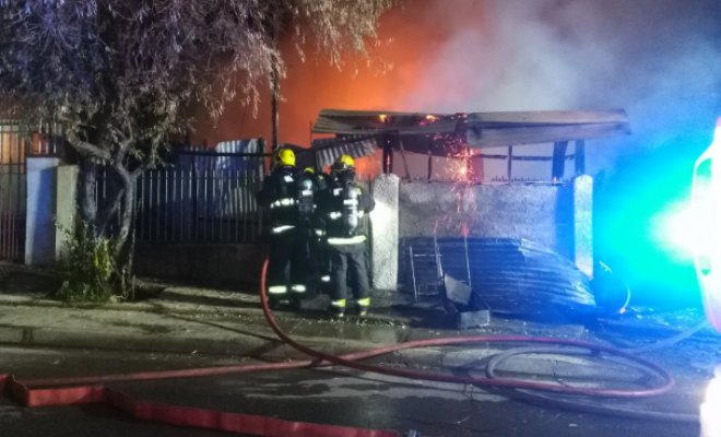Hombre muere calcinado en incendio estructural ocurrido en Quilpué
