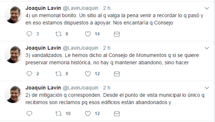 Alcalde Joaquín Lavín defiende la demolición de la Villa San Luis