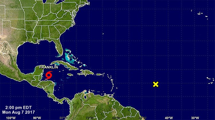 Declaran alerta naranja en el Caribe por la tormenta tropical Franklin