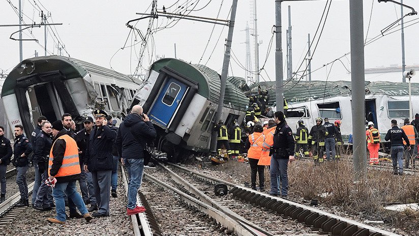 Al menos dos muertos y decenas de heridos al descarrilar un tren en Italia