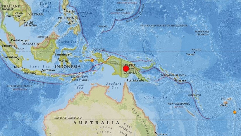 Terremoto de magnitud 7,5 sacude Papúa Nueva Guinea