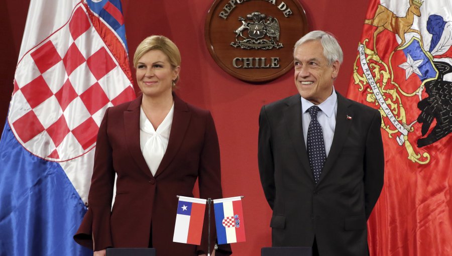 Presidentes de Chile y Croacia firmaron pacto de cooperación cultural