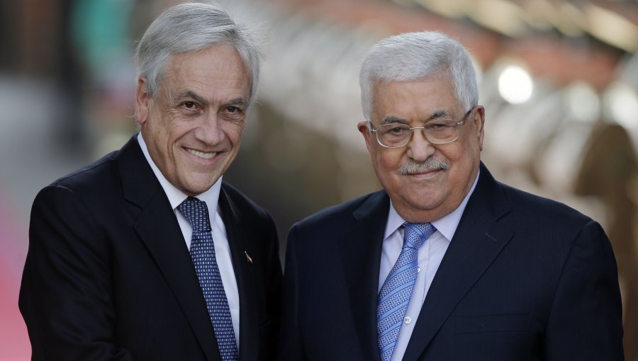 Visita oficial: Presidente Piñera recibe a su homólogo de Palestina, Mahmud Abás