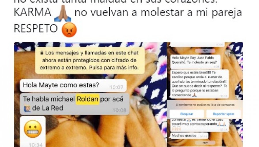 Alexis Sánchez revela mensajes de Michael Roldán y Juan Pablo Queraltó a Mayte Rodríguez