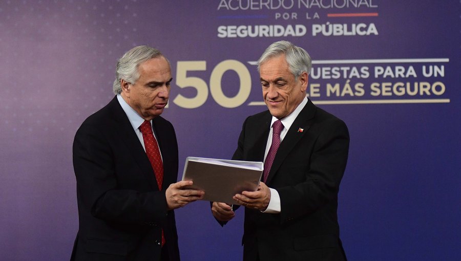 Presidente Piñera recibe propuestas como resultado de la Mesa de Seguridad Pública
