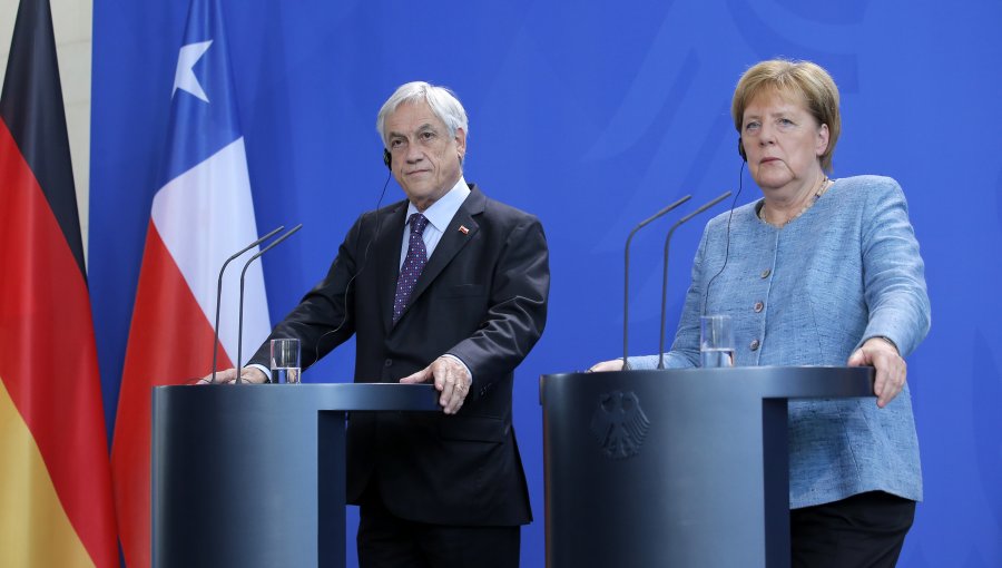 Piñera y Merkel acordaron profundizar lazos comerciales entre Chile y Alemania