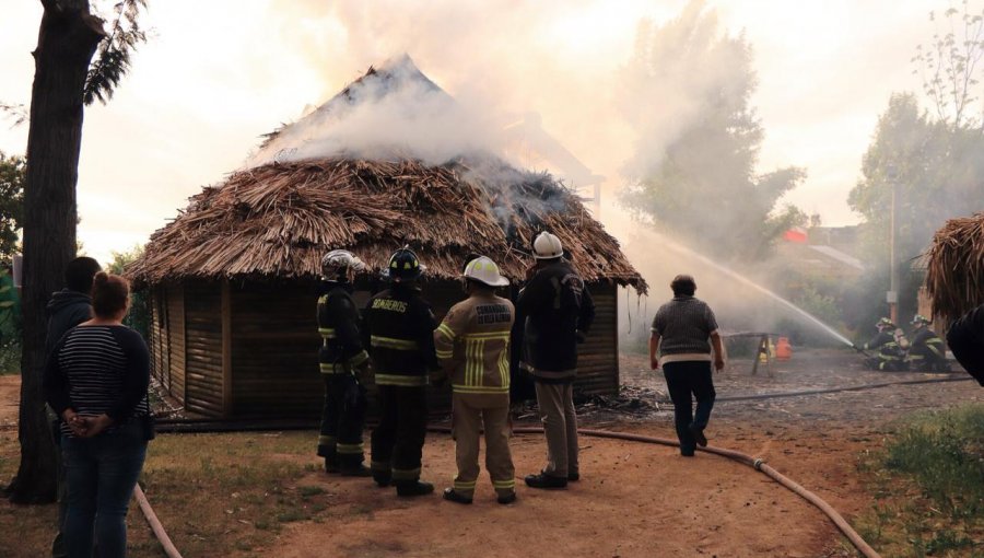 Incendio afecta nuevamente a Centro Ceremonial Mapuche en Villa Alemana