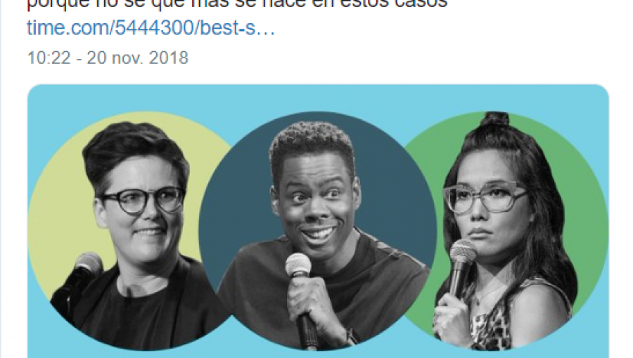 Revista "Time" destaca a Jani Dueñas en un ranking de los "10 mejores especiales de comedia del 2018"
