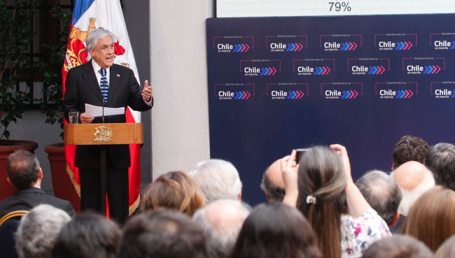 Presidente Piñera y economía chilena: "Nuestra tarea es recuperar el tiempo perdido"