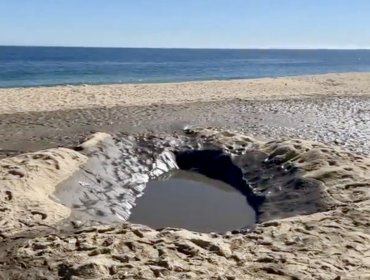 Denuncian nuevo episodio de contaminación en la playa Los Marineros de Viña del Mar