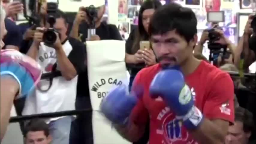 Manny Pacquiao se prepara para su pelea con Timothy Bradley