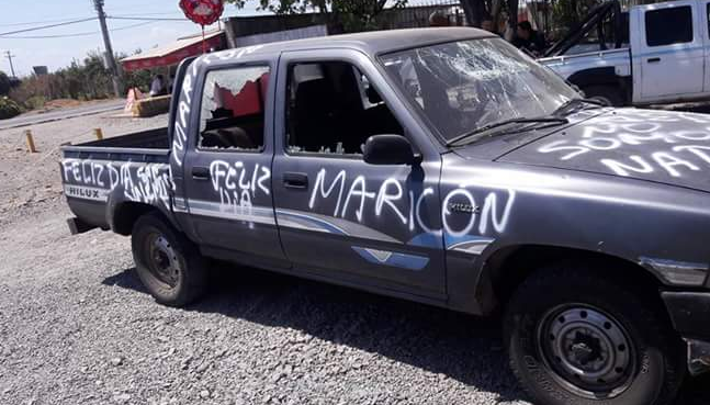 Maule: Mujer destroza la camioneta de su pareja en el Día de San Valentín