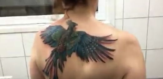 Tatuaje de ave fénix "con vida propia" ha causado sensación en la web