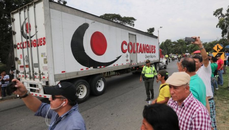 Camiones cargados de donaciones para Venezuela llegaron a ciudad fronteriza de Colombia