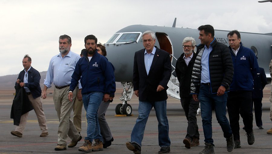 Presidente Piñera llegó a Calama y decretó Zona de Catástrofe en la provincia de El Loa
