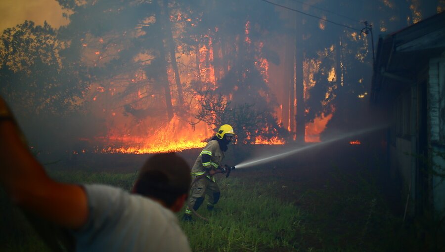 Incendio forestal descontrolado en La Araucanía obliga a evacuar sector de Pitrufquén