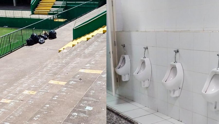 Hinchas de Unión La Calera limpiaron la galería del estadio en Brasil