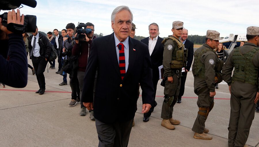 Presidente Piñera inició sus actividades en las regiones de La Araucanía y Los Lagos