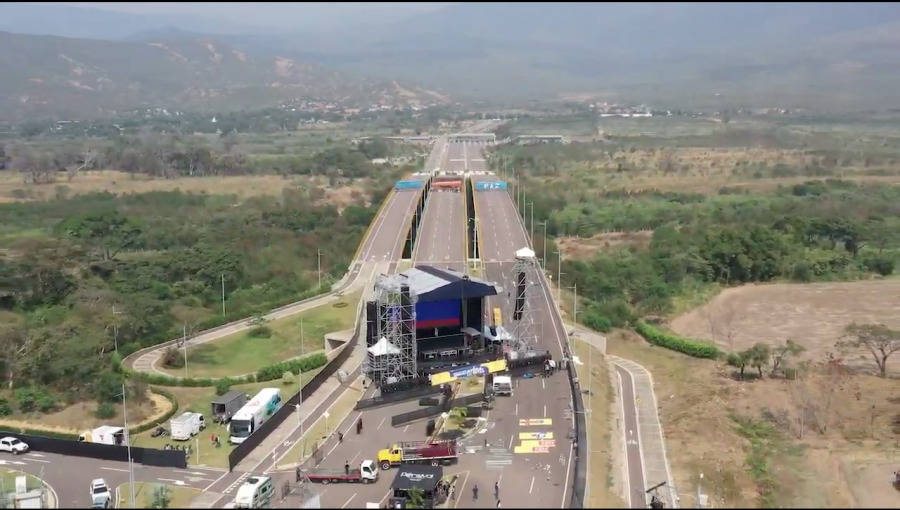 Video muestra la mínima distancia entre el escenario del Venezuela Aid Live y el bloqueo de Maduro