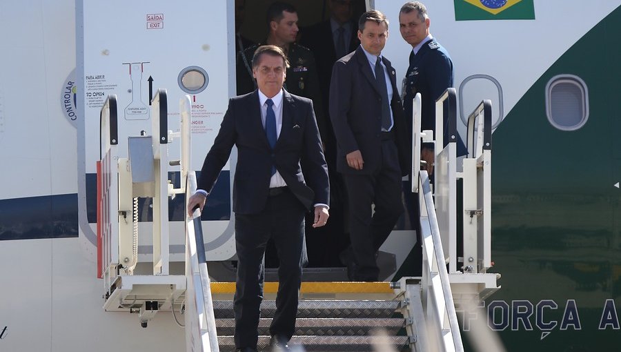 Jair Bolsonaro a su llegada a Chile: "Aquí no voy a hablar de Pinochet"