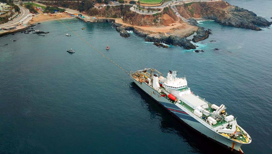 Cable submarino de Google, que unirá Estados Unidos con Chile, desembarcó en Valparaíso