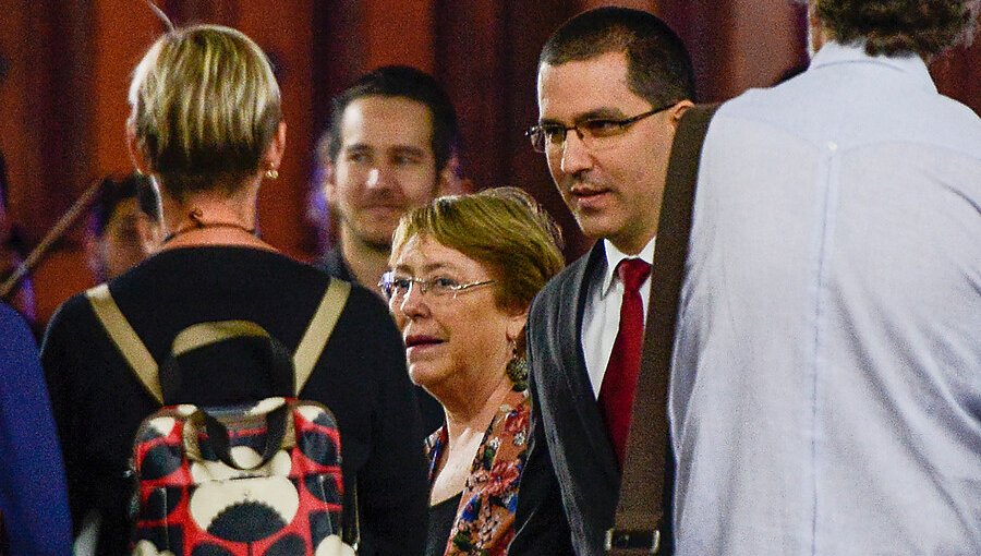 Michelle Bachelet se reunió con el canciller de Maduro, Jorge Arreaza